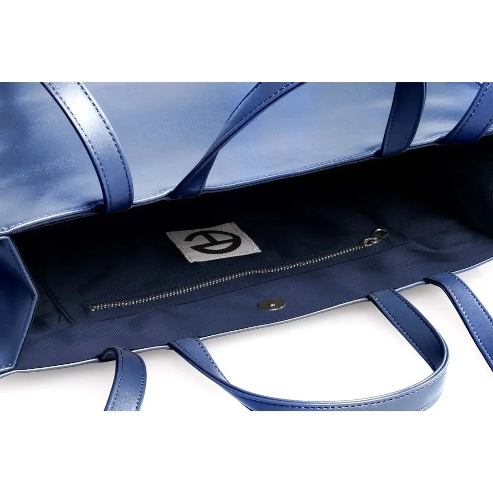 Telfar, Cobalt (Metallic Blue) Medium Shopping Bag, NWT - Picture 9 of 11